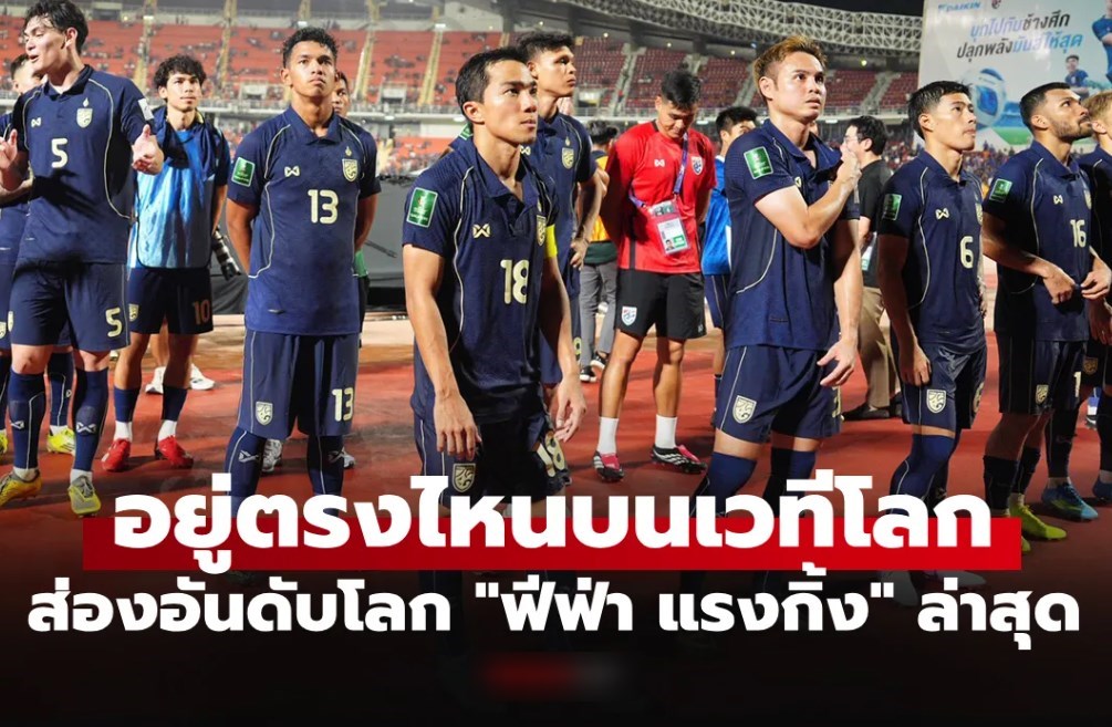 อันดับโลกพุ่ง! "ทีมชาติไทย" ติดท็อป 100 ฟีฟ่า แรงกิ้ง ประจำเดือนเมษายน 2569